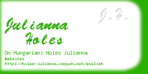 julianna holes business card